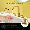thumbnail image 4 of Boyel Living Brass Brushed Gold Mid Arc 8 in Bathroom Faucet, 4 of 10