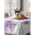 thumbnail image 6 of Spring Flowers Table Cloth, Watercolor Idyllic Lavender Purple Plant Waterproof Tablecloth for Rectangle Tables, Reusable Washable Fabric Table Cover for Restaurant Kitchen Dining Tables 52"x70", 6 of 6