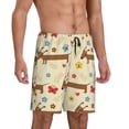 thumbnail image 2 of Fotbe Dachshund Dog And Flower Pantalones Cortos de Pijama para Hombre, Ropa de Dormir, Pantalones de Pijama Cortos para Hombre-4X-Large, 2 of 6