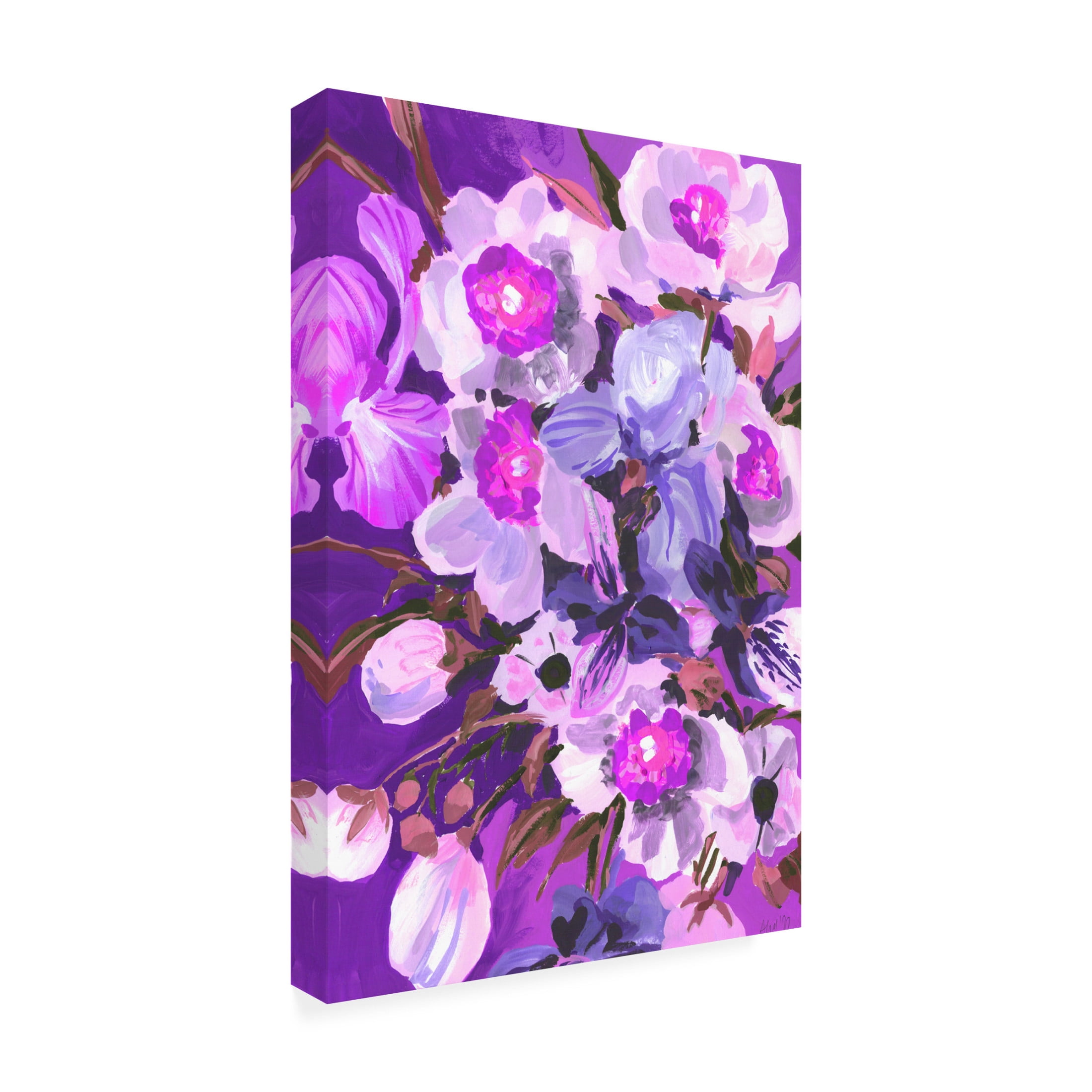 Trademark Fine Art Ania Zwara Purple Orchid Canvas Wall Art