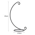 thumbnail image 5 of Fairnull Elegant Moon Shape Basket Display Rack Beautiful Sturdy Wrought Iron Basket Display Stand for Home, 5 of 8