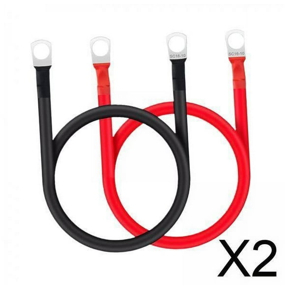 2x2x Cables De Batería Genéricos AWG Calibre 5 Cables De Inversor De Batería Para Energía Solar 30cm