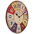 thumbnail image 2 of Reloj de pared de cocina de madera de 30cm de espesor, relojes Retro de granja para decoración para sala de estar, dormitorio, restaurante, funciona con pilas silenciosas, 2 of 5