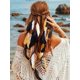 thumbnail image 1 of Diadema de plumas bohemia Gortin, tocado gitano, diadema hippie bohemia, diadema para festivales indios, accesorio para el cabello con plumas largas ajustables para mujeres y niñas (negro y dorado), 1 of 1