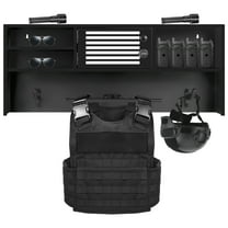 Police Equipment Organizer Hanger, Heavy Duty Metal Frame, Wall Mounted Gear Rack, Tactical Duty Plate Carrier Stand for Law Enforcement