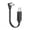 0.3m Bend up, variant on USB 2.0 A to USB B Black Flat Data Cord for Printer Stations and USB-B Devices, Reinforced Ends for Daily Office Use