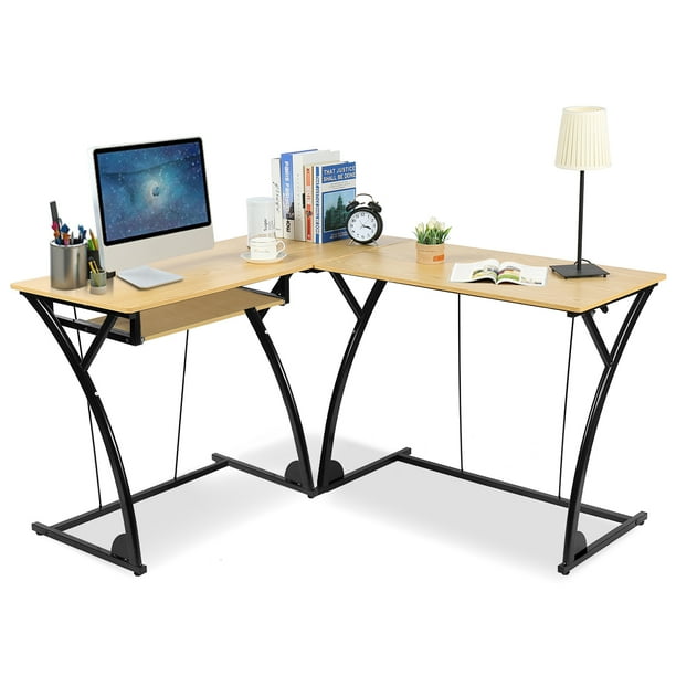 Costway L Shaped Home Office Corner Desk Computer Pc Laptop Table Gaming Workstation Walmart Com Walmart Com
