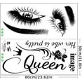thumbnail image 5 of Farcauo Eyelash Wall Decals Stickers for Bedroom Queen Eye Quotes Wall Décor Wall Murals for Living Room Lash Room Decor Wall Decor Stickers Murals 3D DIY Wall Art Decorations Peel and Stick, 5 of 6