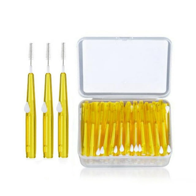 60pcs Toothpick Interdental Brushes Tooth Flossing Head Oral Hygiene Brush Optional Sizes