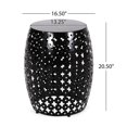 thumbnail image 3 of Iron End Table with Rounded Cross Pattern / Transforms Space, No Assembly Required, 3 of 5