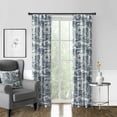 thumbnail image 2 of Beau Toile Blue Pinch Pleat Drapery Panel - Pair 40"x132", 2 of 5