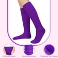 thumbnail image 2 of 4 Pairs Women Slouch Socks Soft Knee High Scrunch Slouchy Socks Knit Tube Extra Long Socks for Women, 2 of 7