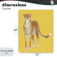 thumbnail image 4 of Stupell Industries Modern Exotic Cheetah over Yellow Canvas Art, 16 x 20, by Karolina Sato, 4 of 8