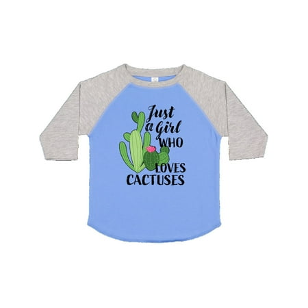 

Inktastic Just a Girl Who Loves Cactuses Gift Toddler Toddler Girl T-Shirt