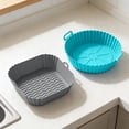 thumbnail image 4 of Selrti Silicone Air Fryer Tray, Reusable Base Mat for 3 to 5LB Air Fryers, Heat Resistant Non-Stick Tray Replacement for Parchment Paper, 4 of 8
