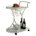 thumbnail image 5 of Monarch Specialties Elfman 2-Shelve Serving Cart Chrome And White, 5 of 7