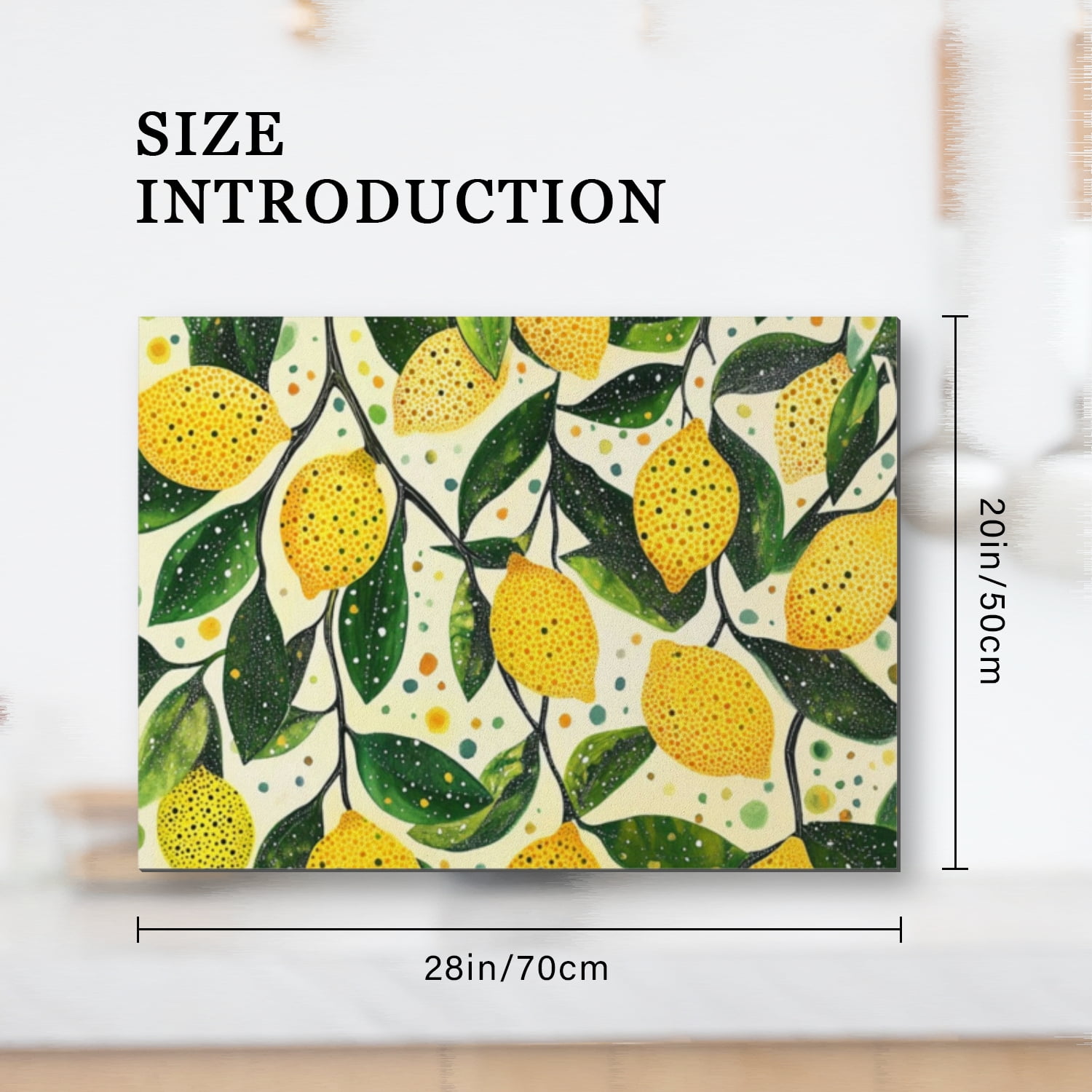 Stove Gap Covers, Retro Lemon Pattern, Waterproof Ceramic Cooktop Cover, Glass Induction Cooktop Protector Mat, Non-slip Foldable Decoration pad for Kitchen RV (28×20 Inch)