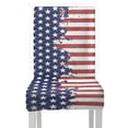 thumbnail image 6 of COEQINE Parsons Dining Chair Cover Slipcover, Stretchable Removable Universal Fit Dining Room Chair Cover, Machine Washable Soft Polyester Spandex, Set of 1, American Flag Splash, 6 of 7