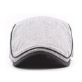 thumbnail image 3 of Xinyolin Vintage Men Twill Cotton Linen Baseball Cap Adjustable Beret Dad Hat Sunhat, 3 of 8