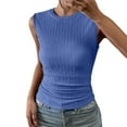 thumbnail image 1 of HNMKIU Débardeur Femme Mode Décontracté Sans Manches Haut Tricoté Débardeur Col Rond, 1 of 4