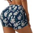 thumbnail image 2 of Wukai Cute Rabbit Print Pack Biker Shorts for Women Yoga Workout Gym Running Scrunch Active Shorts-XX-Large, 2 of 8