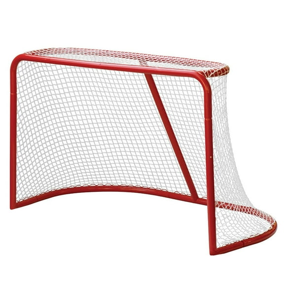 Filet de Hockey de Rue en Acier, But de Hockey en Métal avec Filet - Tailles 4' x 6' et 4' x 4' - Rouge