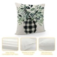 thumbnail image 4 of GOSMITH  Green Eucalyptus Leaves Spring Throw Pillow Covers Greenery Buffalo Plaid Outdoor Spring Summer Farmhouse Decorations Decorative Throw Pillows Cases for Home Couch Sofa Decor White, 4 of 5