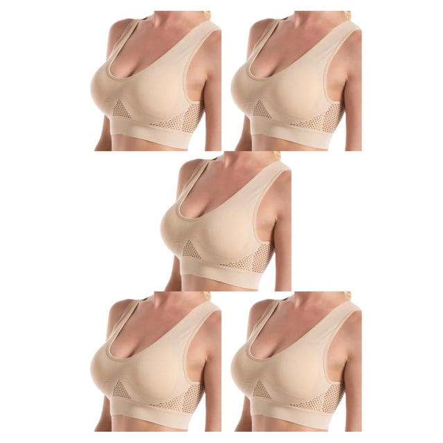 Qarigey Sujetador deportivo para mujer, ropa interior hueca transpirable a prueba de golpes para verano Type5 NO5