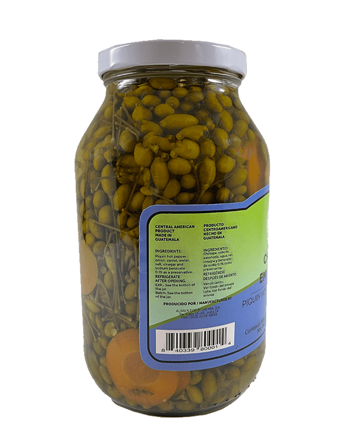 MI TIERRA - Chiltepe in Vinegar 32oz - Chiltepe en Vinegar - Pack of 2