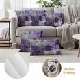 thumbnail image 5 of Purple Grey Outdoor Pillow Covers 16x16 Set of 2,Waterproof Patio Throw Pillowcase Protectors,Modern Oil Painted Abstract Art Aesthetics Decorative Pillow Shams Cushion Covers for Seat Bed Couch Sofa, 5 of 8