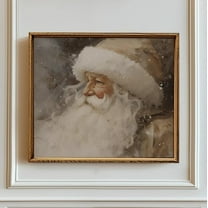 Vintage Santa Claus Poster Rustic Santa Wall Decor Winter Canvas Art Prints Painting Picture Artwork Home Christmas Decoration for Beige Holiday Bedroom No Frame