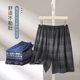 thumbnail image 4 of Novedad de verano, pantalones de pijama a cuadros de algodón de estilo, pijama de algodón suelto para el hogar, pantalones cortos transpirables con cintura elástica para dormir para hombre, 4 of 5