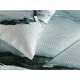 thumbnail image 4 of Ambesonne Forest Quilted Bedspread Set 3 Pcs, Winter Snowy Foliage, King Size, Turquoise White, 4 of 5
