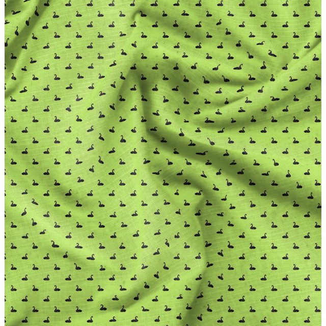 Soimoi Tissu Poly Georgette Imprimé Cygne par Yard 52 Pouces de Large