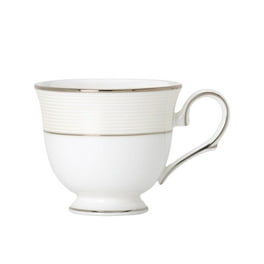 Lenox Solitaire Teacup - Ivory Bone China With Platinum Trim, 6 Oz Capacity, Dishwasher Safe, Made In USA