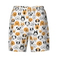 thumbnail image 4 of Lsque Mens Swim Trunks Dog Faces Pattern - Bathing Suit Compression Liner - Beach Swim Shorts Swimwear - (S-3XL) - Stretch Quick Dry -3X-Large, 4 of 9