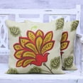thumbnail image 3 of NOVICA Jute cushion covers, 'Radiant Bloom' (pair), 3 of 5