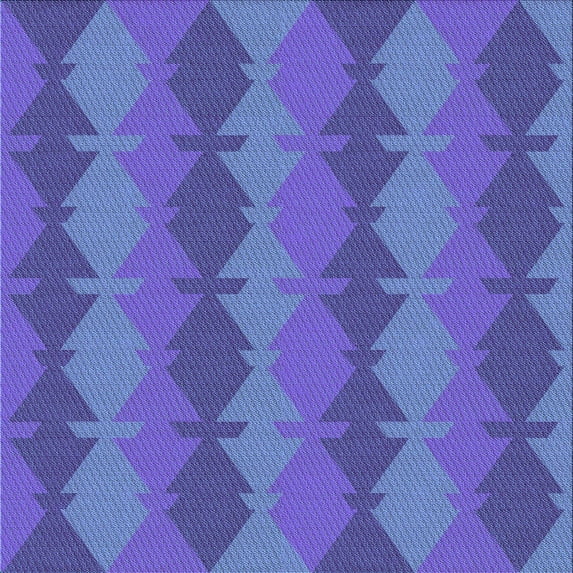 Ahgly Company Indoor Square Patterned Purple Amethyst Purple Area Rugs, 7' Square