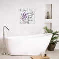 thumbnail image 2 of Lavender Flower Wall Art Purple Butterfly with Floral on Plank Canvas Wall Art for Bedroom Funny Inspirational Painting Wood Framed Prints Wall Decor for Living Room Bathroom,12x16 inches, 2 of 7