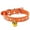 Orange, variant on Yesbay Adjustable Pet Dog Crystal Rhinestone Bell Collar Soft Faux Leather Neck Strap