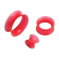 thumbnail image 2 of Ear Plugs -Piercing Tunnel Set, 16mm Silicone Soft Flexible Tunnel Set - Ear Stretching Gauge Expander 1pc-Red, 2 of 7
