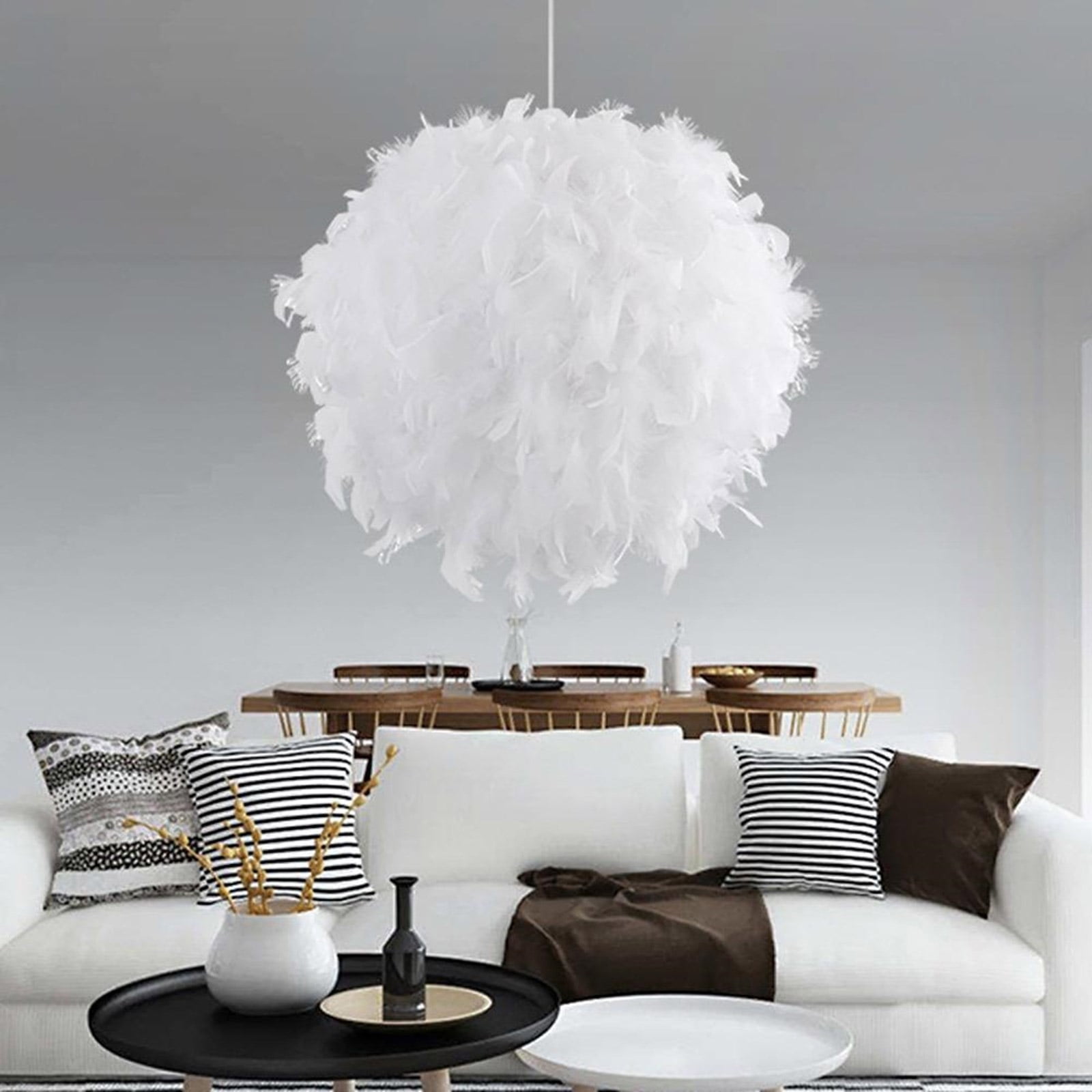 RUISINERY E27 Small Lamp Shades Lamp Covers Lighting Accessories Featherings Texture Suitable for Ceiling Lamp and Sconce Lighting