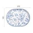thumbnail image 3 of Bico Blue Garden Toile De Jouy 16 plus 12 inch Oval Platters Set, Set of 2, Microwave and Dishwasher Safe, for Serving Fish, Chicken, Turkey, 3 of 3