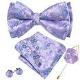 thumbnail image 1 of Set de Corbatín Barry.Wang Floral de Seda Lavanda Azul 13.5x7.5 cm, 1 of 7