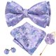 thumbnail image 1 of Set de Corbatín Barry.Wang Floral de Seda Lavanda Azul 13.5x7.5 cm, 1 of 7