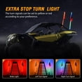 thumbnail image 7 of Nilight 2PCS 4FT RGB LED Whip Light with Spring Base Remote App Control w/DIY Chasing Patterns Turn Signal & Brake Lights for ATV UTV Polaris RZR Can-am Dune Buggy Jeep, 7 of 7