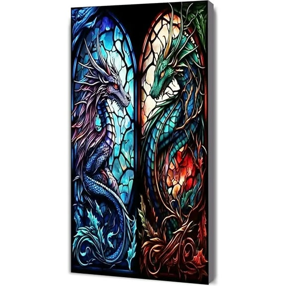 YALKIN 5D Diamond Painting Kits for Adults DIY Large Animal Full Round Drill (27.56 x 15.7 inch) Embroidery Pictures Arts Painting for Home Wall Decor