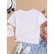 thumbnail image 3 of Back-to-School Girls Happy Last Day Pre School Colorful Letter Print Simple Casual Versatile T-Shirt girls clothes, 3 of 6