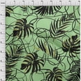 thumbnail image 4 of oneOone Rayon Mint Green Fabric Abstract Tropical Leaf Sewing Craft Projects Fabric Prints By Yard 56 Inch Wide, 4 of 4