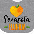 thumbnail image 4 of Inktastic Sarasota Florida Orange in Heart Boys or Girls Baby Bib, 4 of 4
